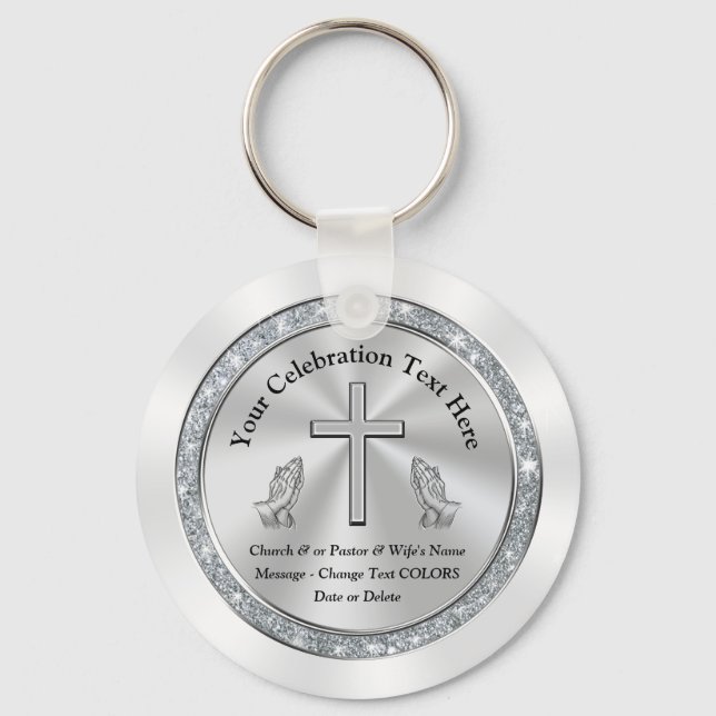 Cheap Personalized Religious Party Favors, Lovely Key Ring (Front)