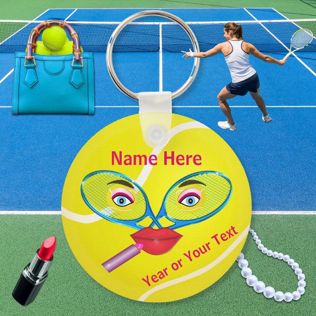 Cheap PERSONALIZED Tennis Keychains, Womens TEAM Key Ring (Cute tennis team gifts. Tennis Keychains. Tennis Party Favors. Gifts for female tennis players. )