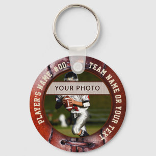 Cheap Photo, Personalise Football Keychains 