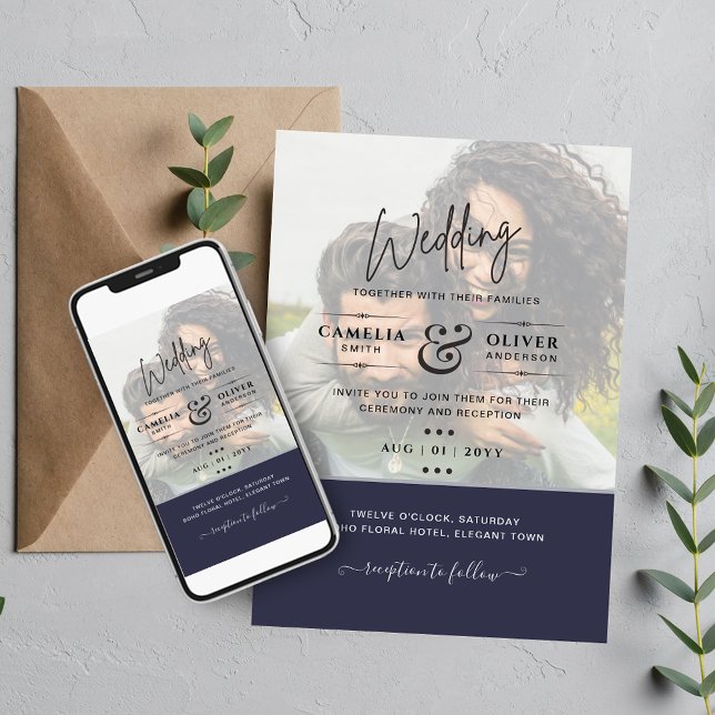 Cheap Photo Wedding Invitation All Colours BUDGET Flyer (Creator Uploaded)