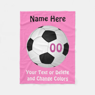 Cheap Soccer Blanket with YOUR COLORS and TEXT