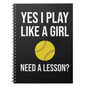 Cheap Softball Gifts For Girl Team For Her Kids Notebook