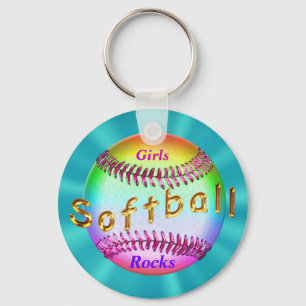 Cheap Softball Gifts for Girls, Softball Gift Bag Key Ring