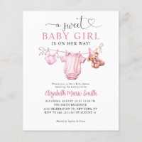 Cheap Sweet Little Pink Clothes Girl Baby Shower
