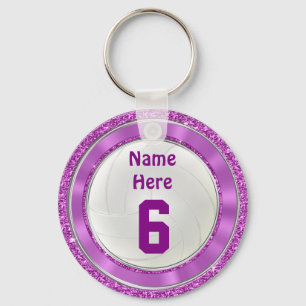 CHEAP Volleyball Keychains BULK with NAME, NUMBER