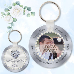 Cheap Wedding Favours for Guests, Diamond, Pearls Key Ring