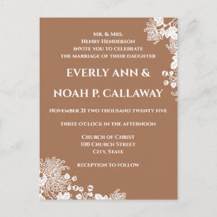 Cheap Wedding  Invitation Postcard