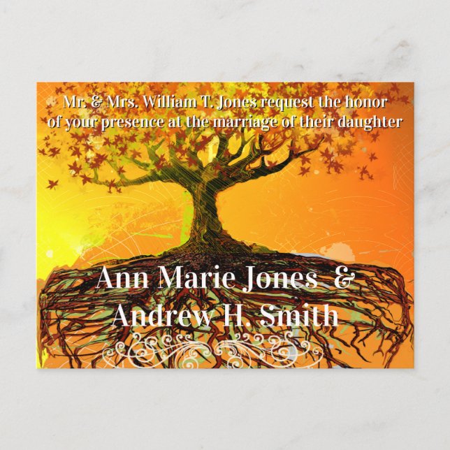 Cheap Wedding Invitation Postcards (Front)