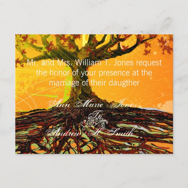 Cheap Wedding Invitation Postcards (Front)
