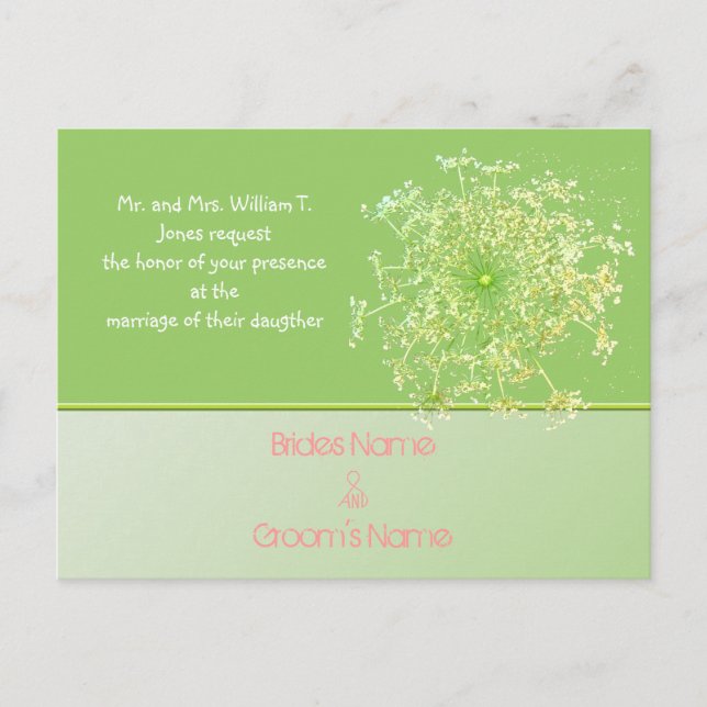 Cheap Wedding Invitation Postcards (Front)