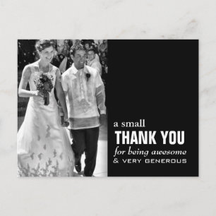 Cheap Wedding Thank You Card - Photo Funny!