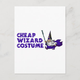 Cheap Wizard Costume Postcard