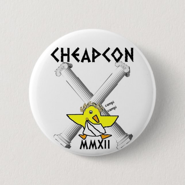 cheapcon x 6 cm round badge (Front)