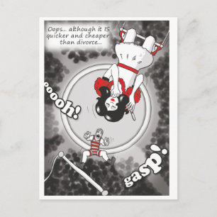 'Cheaper & Quicker Than Divorce' Postcard