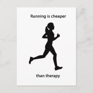 Cheaper than therapy postcard
