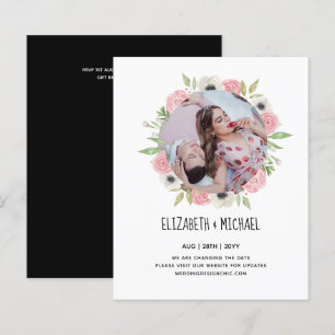 Cheapest PHOTO Change The Date Floral Wreath
