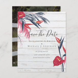 CHEAPEST PHOTO Save Dates Pampas Grass Tropical