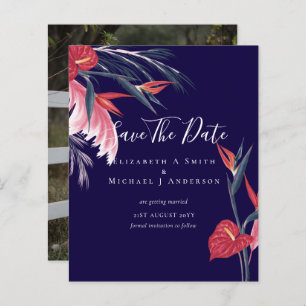 CHEAPEST PHOTO Save Dates Pampas Grass Tropical