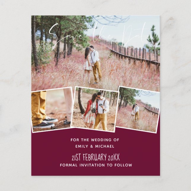 Cheapest Save Dates PH)TO COLLAGE Modern (Front)