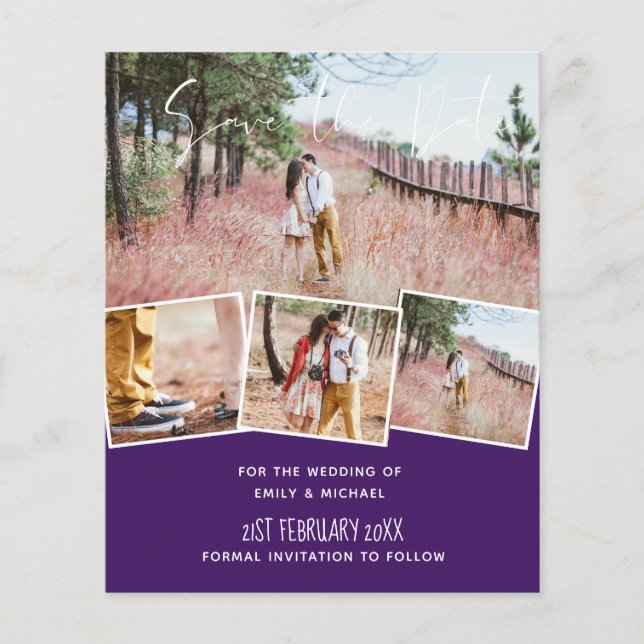 Cheapest Save Dates PH)TO COLLAGE Modern (Front)