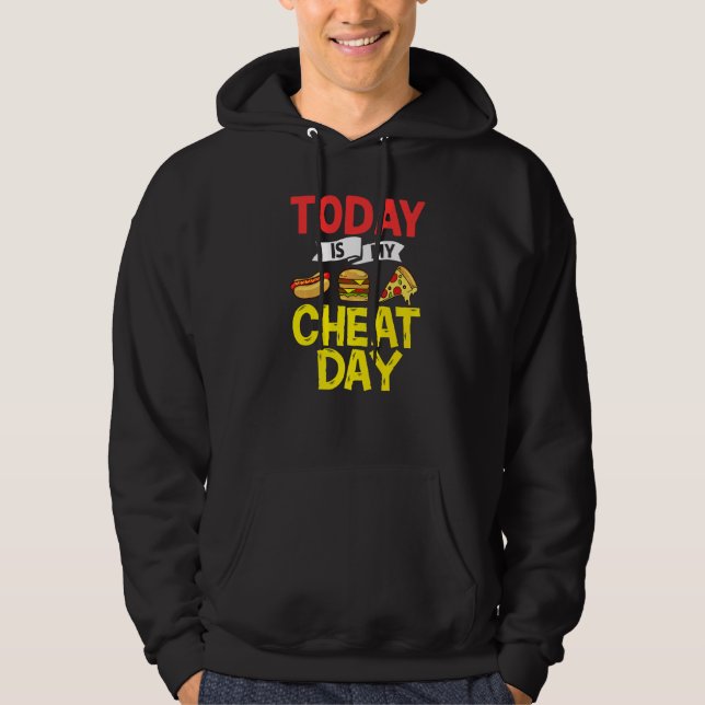 Cheat Day Diet Food Workout Quotes Fitness Gym   Hoodie (Front)