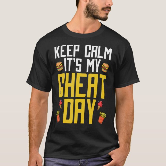 Cheat Day Diet Food Workout Quotes Fitness Gym T-Shirt (Front)