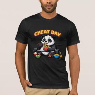Cheat Day Panda Gym Shirt Funny Workout Foodie