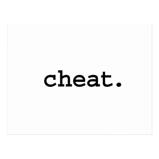 cheat. postcard