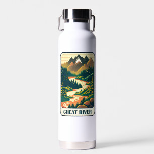 Cheat River West Virginia Colours Water Bottle