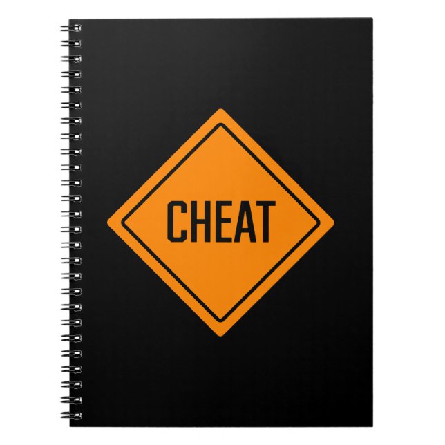 Cheat Word Sign | Spiral Notebook (Front)