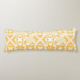 Cheater Traditional Patchwork Stars Quilt White Body Cushion