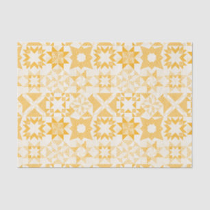 Cheater Traditional Patchwork Stars Quilt White Tissue Paper