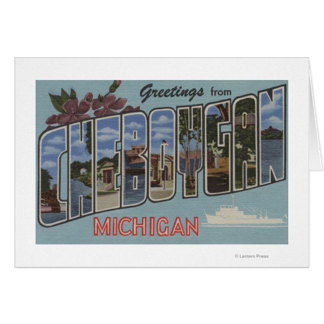 Cheboygan, Michigan - Large Letter Scenes (Front Horizontal)