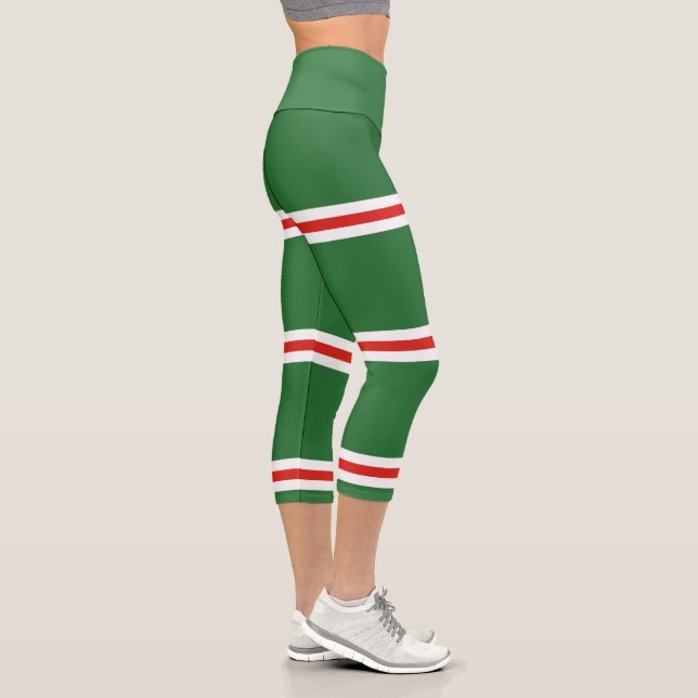 Chechen Republic of Ichkeria Flag Capri Leggings (Right)