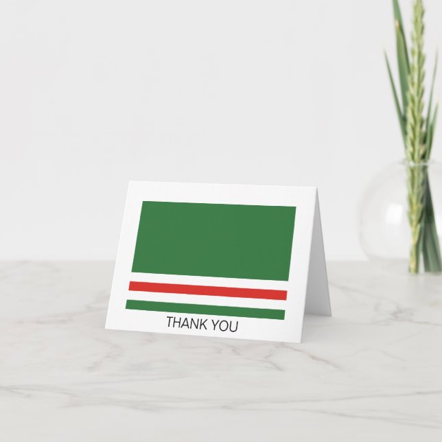 Chechen Republic of Ichkeria Flag Thank You Card (Front)