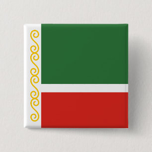 Chechnya Flag 15 Cm Square Badge