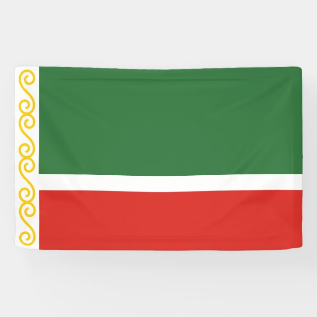 Chechnya Flag Banner (Horizontal)