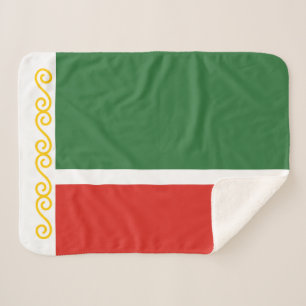 Chechnya Flag Sherpa Blanket
