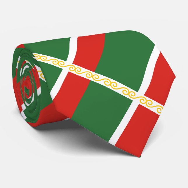 Chechnya Flag Tie (Rolled)
