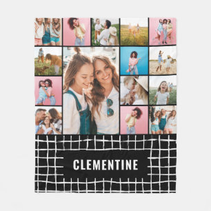 Check 16 photo modern minimal simple fleece blanke