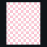 Check Baby Pink And White Checkerboard Pattern Poster<br><div class="desc">Checkered Pattern – light pink and white checkerboard.</div>