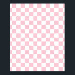 Check Baby Pink And White Checkerboard Pattern Poster<br><div class="desc">Checkered Pattern – light pink and white checkerboard.</div>