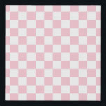 Check Baby Pink And White Chequerboard Pattern Faux Canvas Print<br><div class="desc">Chequered Pattern – light pink and white chequerboard.</div>