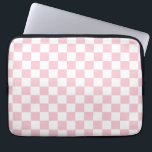 Check Baby Pink And White Chequerboard Pattern Laptop Sleeve<br><div class="desc">Chequered Pattern – light pink and white chequerboard.</div>