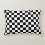 Check Black White Chequered Pattern Chequerboard Decorative Cushion<br><div class="desc">Chequered Pattern – Black and white chequerboard.</div>