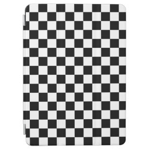 Check Black White Chequered Pattern Chequerboard iPad Air Cover