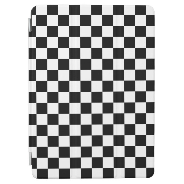 Check Black White Chequered Pattern Chequerboard iPad Air Cover (Front)