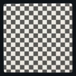 Check Black White Chequered Pattern Chequerboard Stone Coaster<br><div class="desc">Chequered Pattern – Black and white chequerboard.</div>