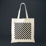 Check Black White Chequered Pattern Chequerboard Tote Bag<br><div class="desc">Chequered Pattern – Black and white chequerboard.</div>