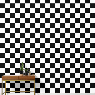 Check Black White Chequered Pattern Chequerboard Wallpaper